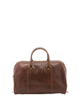 Borsa da viaggio unisex in vera pelle 100% cotone 4040-TESTA DI MORO Alessia Firenze