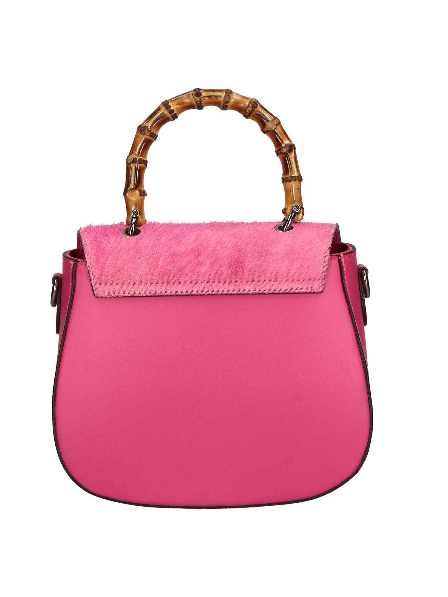 Natasha Borsa a mano da donna Vera pelle e Calfhair 191756-FUXIA FUCHSIA Chiara Ferretti