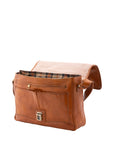 Borsa a mano unisex in vera pelle Made in Italy 4576-MIELE Alessia Firenze