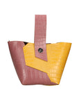 Ombretta Borsa a mano da donna Vera pelle 00643-C73+C36 MALVA+SENAPE MUSTARD Chiara Ferretti