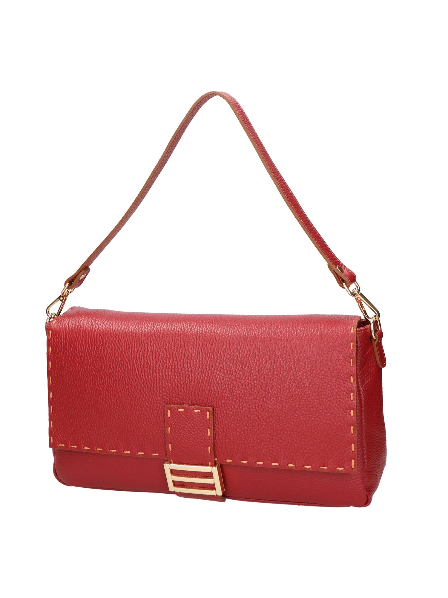 Walda Borsa a spalla da donna Vera pelle 06868-D10 ROSSO SCURO Chiara Ferretti