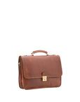 Borsa a mano unisex in vera pelle Made in Italy 4017-MARRONE Alessia Firenze