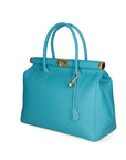 Aleria Borsa a mano da donna Vera pelle 8005-D32 TURCHESE Chiara Ferretti