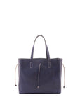 Borsa a mano unisex vera pelle Made in Italy 4611-BLU Alessia Firenze