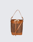 Lisbeth Borsa a secchiello da donna Misto pelle e tessuto 05165-141+S44 CUOIO Chiara Ferretti