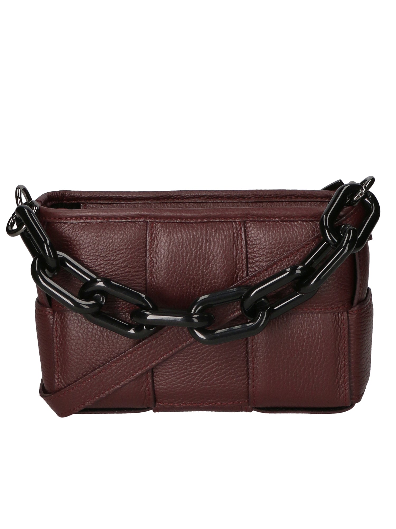 Lucrezia Borsa a mano da donna Vera pelle 03901-D54 BORDO SCURO DARK BORDEAUX Chiara Ferretti