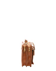 Borsa a mano unisex in vera pelle Made in Italy 4506-MIELE Alessia Firenze
