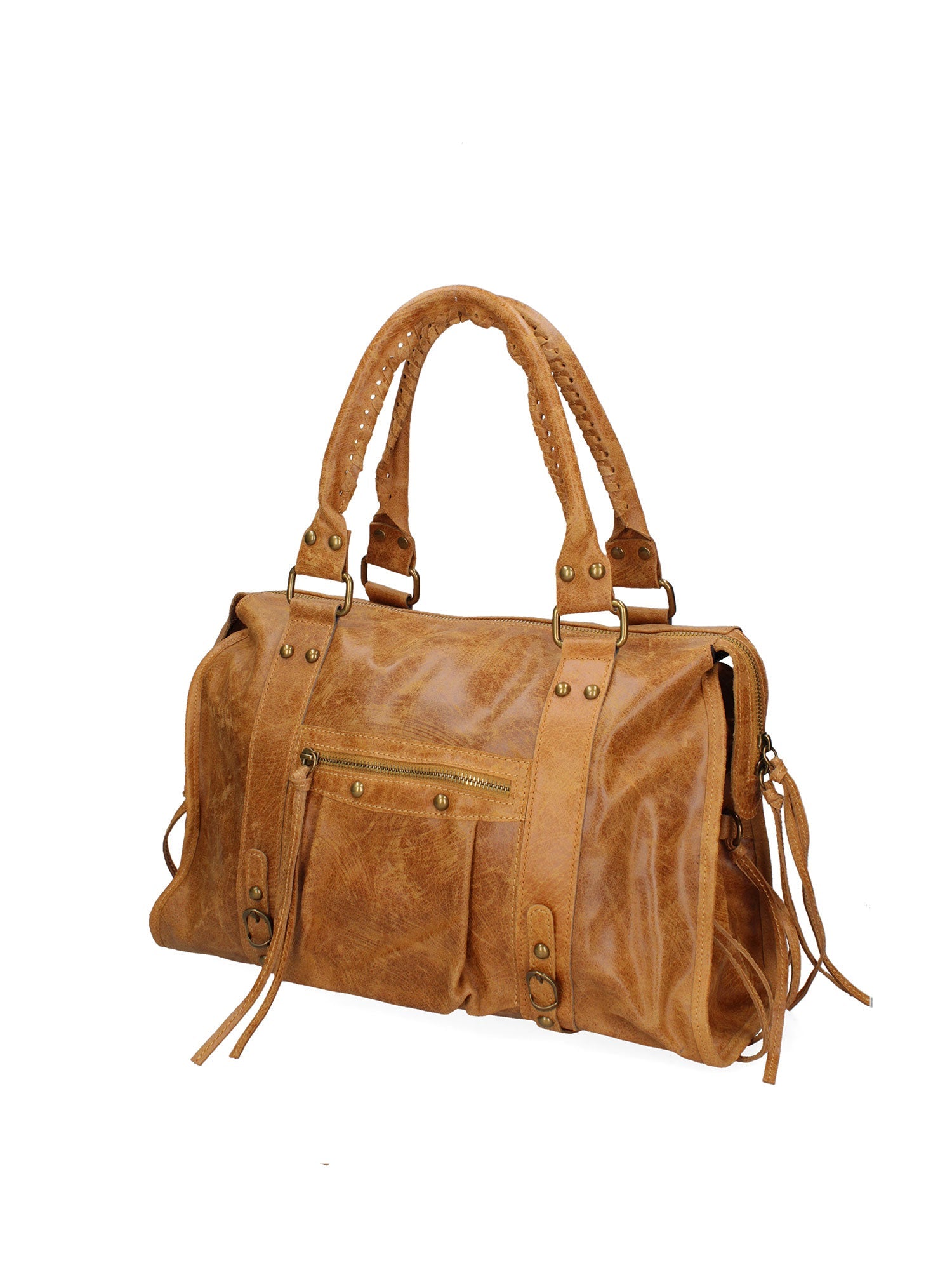 Elara Borsa a spalla da donna Vera pelle 06090-005 CUOIO CHIARO Chiara Ferretti