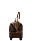 Borsa da viaggio unisex in vera pelle Made in Italy 4084-TESTA DI MORO Alessia Firenze