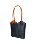 Chanel 3005-18 BLU 06 CUOIO Zaino da donna in vera pelle Chiara Ferretti