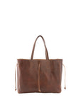 Borsa a mano unisex vera pelle Made in Italy 4611-TESTA DI MORO Alessia Firenze