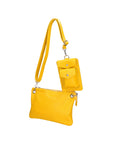 Ifigenia Borsa a tracolla da donna Vera pelle 05932-D04 GIALLO YELLOW Chiara Ferretti