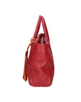 Damen-Schultertasche aus echtem Leder, hergestellt in Italien, 27,5 x 46 x 10 cm