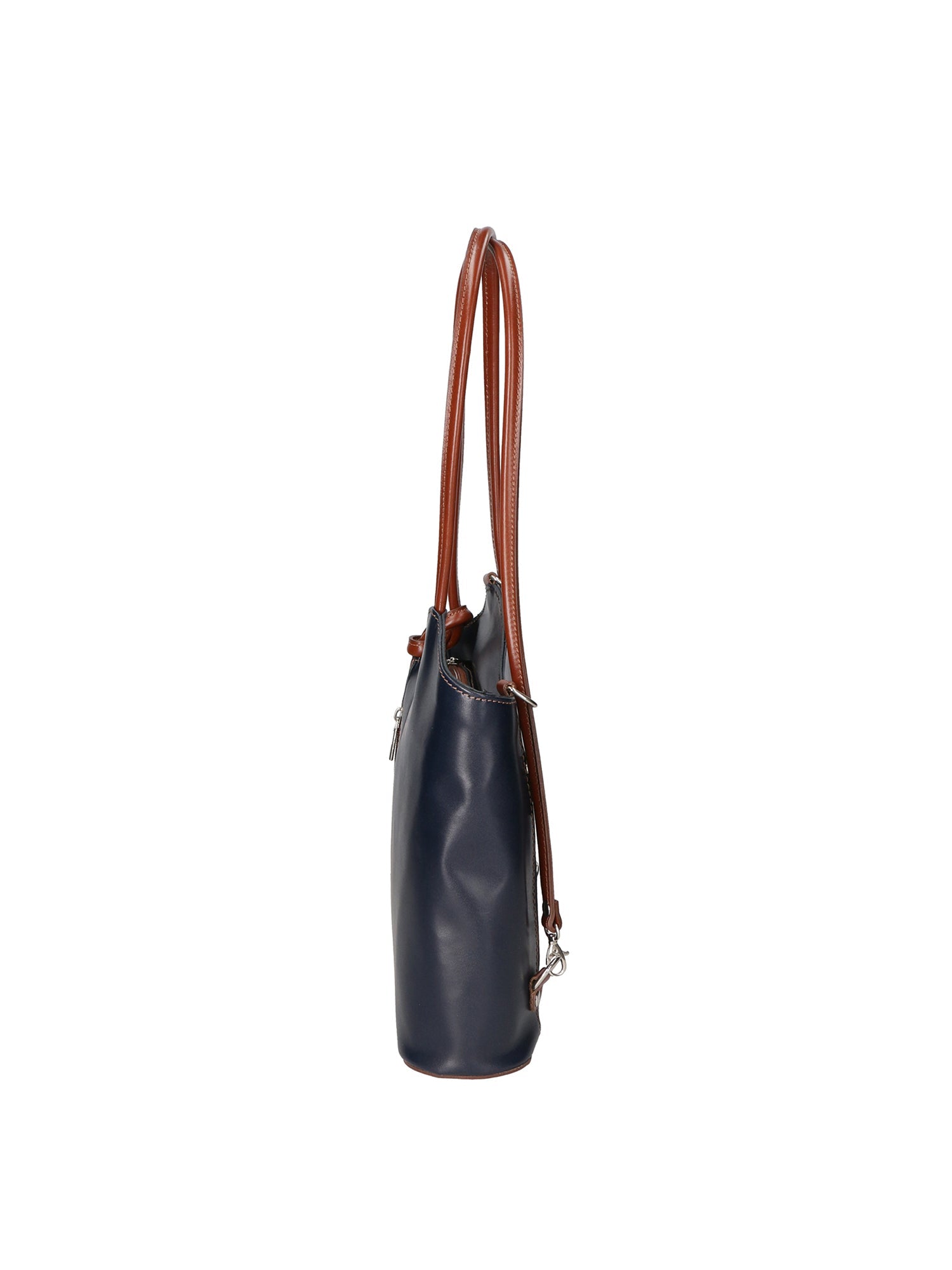 Fabiola Borsa a spalla da donna 100% pelle 9039-BLU MARRONE Chiara Ferretti
