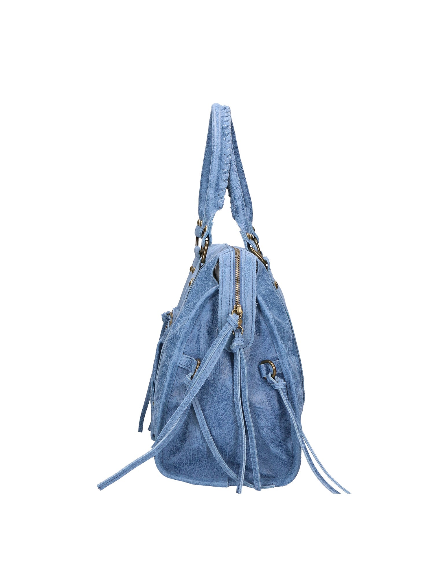 Elara Borsa a spalla da donna Vera pelle 06090-BLU JEANS Chiara Ferretti