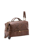 Borsa da viaggio unisex in vera pelle Made in Italy 4084-TESTA DI MORO Alessia Firenze