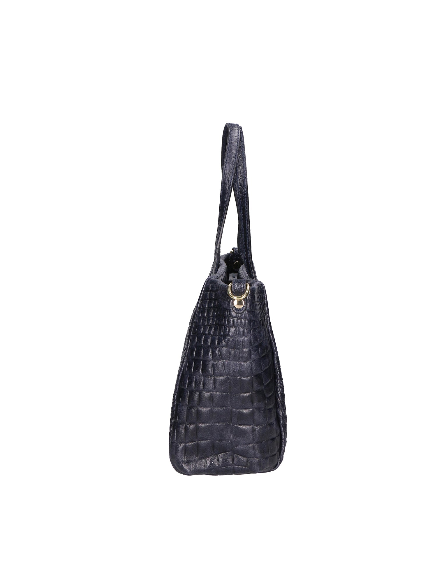 Lorella Borsa a spalla da donna Vera pelle croco 06499-013 BLU NAVY Chiara Ferretti