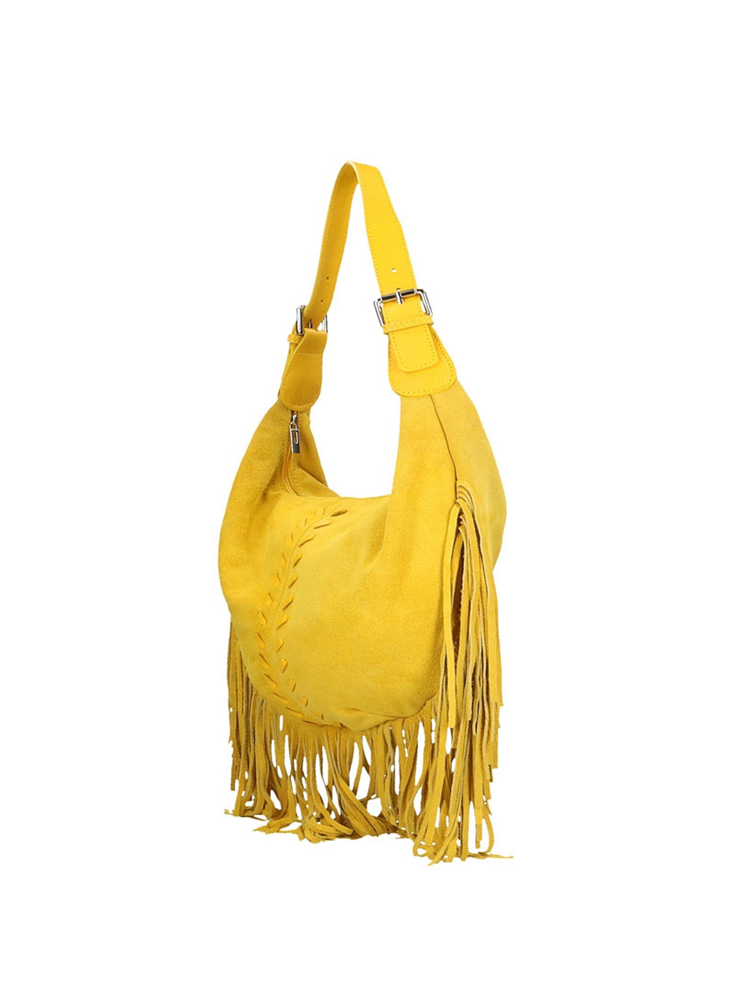 Zefira Borsa a spalla da donna Pelle Scamosciata 8630-GIALLO YELLOW Chiara Ferretti