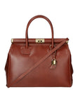 Federica Borsa a mano da donna Vera pelle 9106-MARRONE BROWN Chiara Ferretti