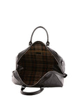 Borsa da viaggio unisex in vera pelle 100% cotone 4040-NERO Alessia Firenze