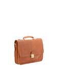 Borsa a mano unisex in vera pelle Made in Italy 4017-MIELE Alessia Firenze