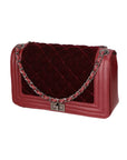 Valeriana Borsa a tracolla da donna Velluto e pelle 1139-BORDO Chiara Ferretti
