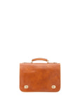 Borsa a mano unisex in vera pelle Made in Italy 4512-MIELE Alessia Firenze