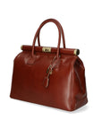 Federica Borsa a mano da donna Vera pelle 9106-MARRONE BROWN Chiara Ferretti