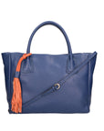 Rosalie Borsa a spalla da donna 100% pelle 06503-D24 BLU Chiara Ferretti