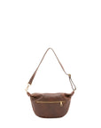 Borsa a spalla unisex in vera pelle 100% cotone 4603-TESTA DI MORO Alessia Firenze