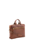 Borsa a mano unisex in vera pelle Made in Italy 4317-MARRONE Alessia Firenze