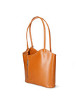 Fabiola Borsa a spalla da donna 100% pelle 9039-CUOIO COGNAC Chiara Ferretti