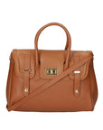 Ersilia Borsa a mano da donna Vera pelle 8092-D17 CUOIO SCURO DARK COGNAC Chiara Ferretti