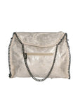 Willelmina Borsa a spalla da donna 100% PU Leather N-9606-LATTE Chiara Ferretti