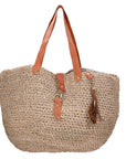 Justin Borsa a mano da donna Paglia intrecciata 880045-TAUPE Chiara Ferretti