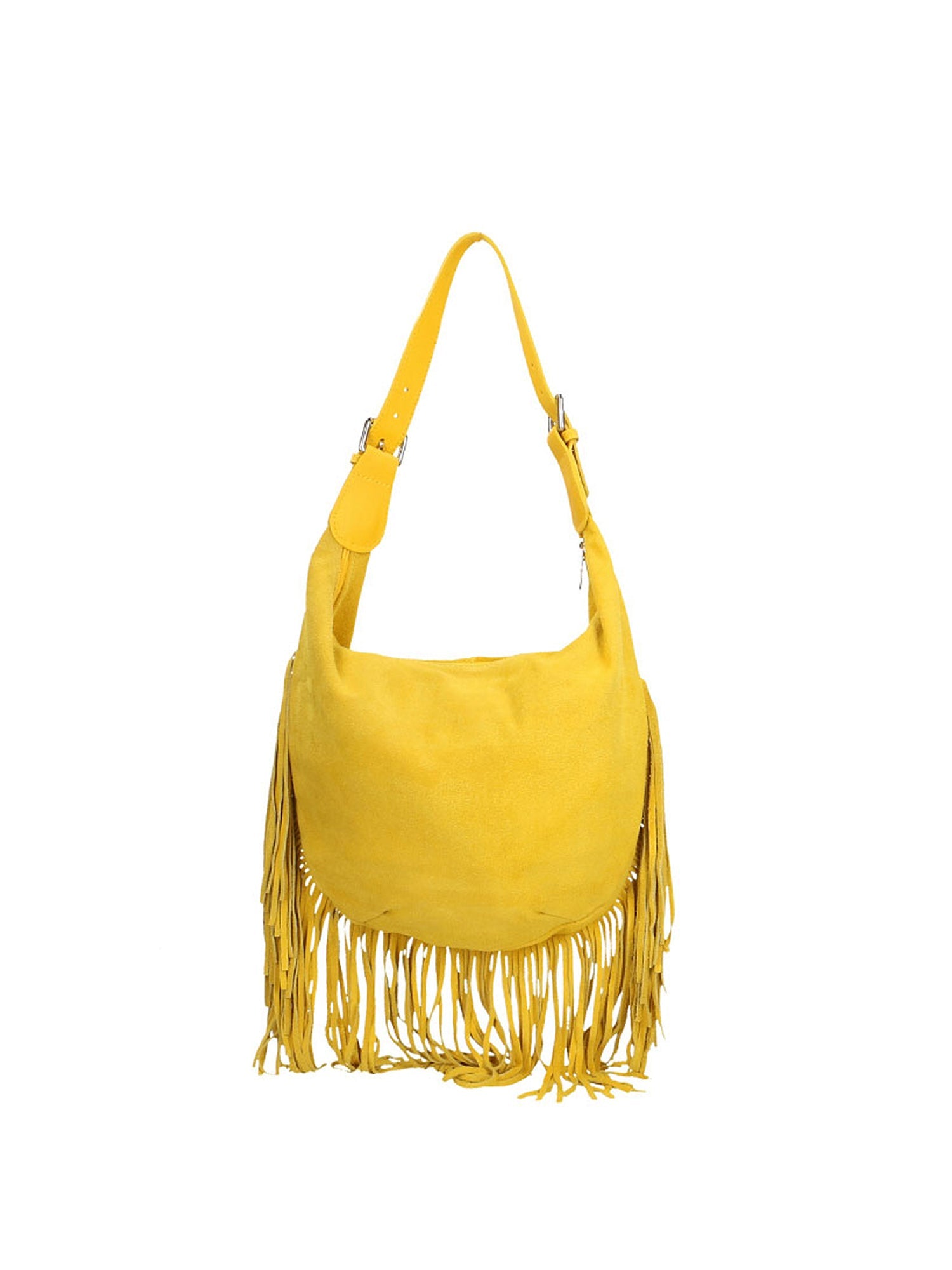 Zefira Borsa a spalla da donna Pelle Scamosciata 8630-GIALLO YELLOW Chiara Ferretti