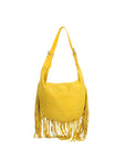 Zefira Borsa a spalla da donna Pelle Scamosciata 8630-GIALLO YELLOW Chiara Ferretti