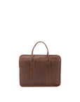 Borsa a mano unisex vera pelle Made in Italy 4454-TESTA DI MORO Alessia Firenze