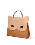 Arancia Borsa a mano da donna 100% pelle 8969-CUOIO+NOCCIOLA Chiara Ferretti