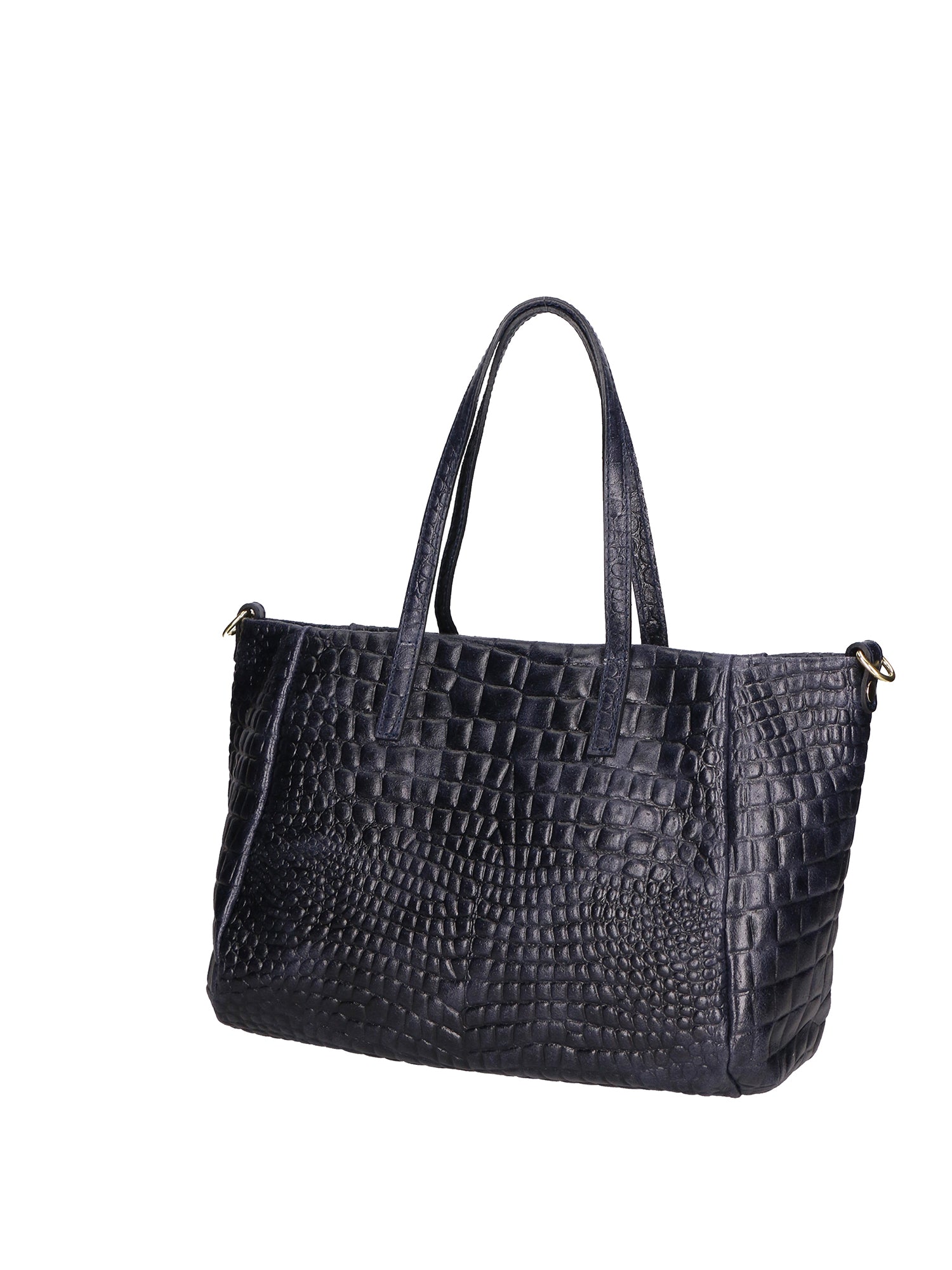 Lorella Borsa a spalla da donna Vera pelle croco 06499-013 BLU NAVY Chiara Ferretti
