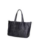 Lorella Borsa a spalla da donna Vera pelle croco 06499-013 BLU NAVY Chiara Ferretti