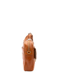 Borsa a mano unisex in vera pelle Made in Italy 4575-MIELE Alessia Firenze