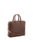 Borsa a mano unisex in vera pelle Made in Italy 4540-TESTA DI MORO Alessia Firenze