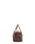 Borsa a bauletto unisex in vera pelle 100% cotone 4528-TESTA DI MORO Alessia Firenze