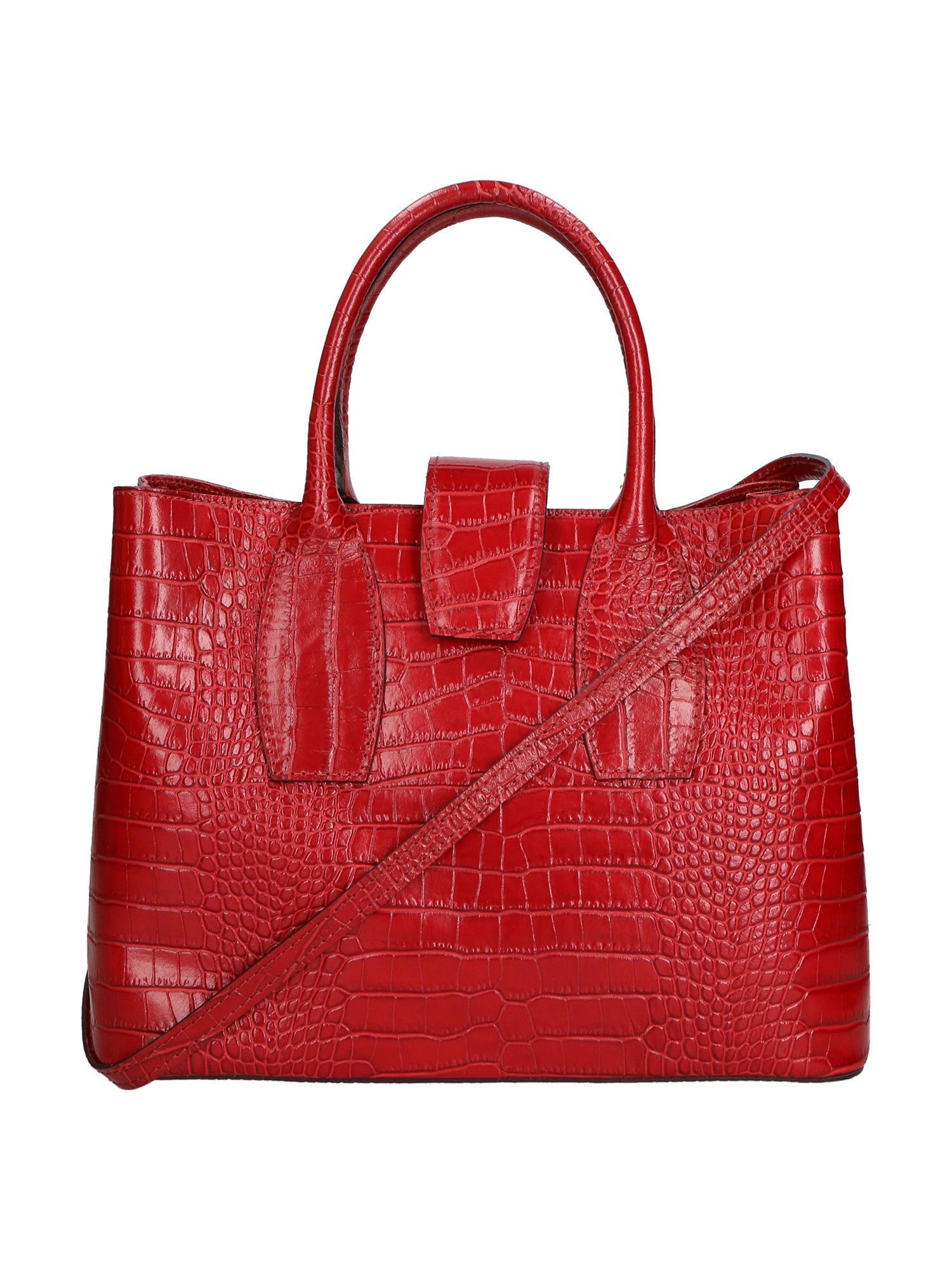 Letizia Borsa a mano da donna Pelle stampata croco 06542-ROSSO SCURO Chiara Ferretti
