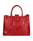 Letizia Borsa a mano da donna Pelle stampata croco 06542-ROSSO SCURO Chiara Ferretti