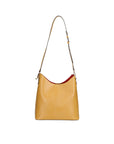 Carmine Borsa a spalla da donna Vera pelle 05442-LU36 SENAPE Chiara Ferretti