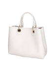 Helga Borsa a mano da donna 100% pelle 06106-BIANCO WHITE Chiara Ferretti
