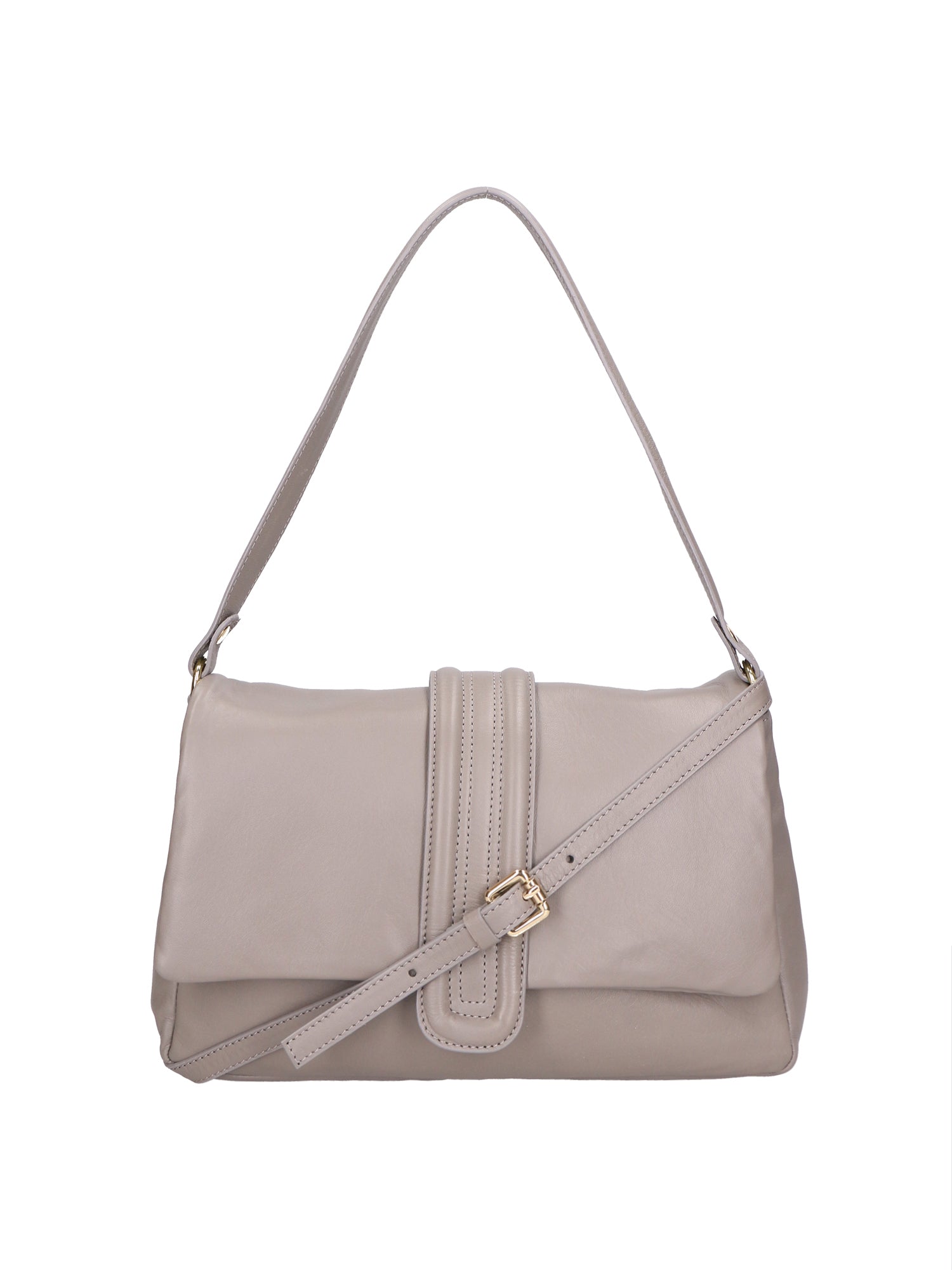 Jasmine Borsa a spalla da donna Vera pelle 06496-S77 GRIGIO PERLA Chiara Ferretti