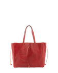 Borsa a mano unisex vera pelle Made in Italy 4611-ROSSO Alessia Firenze